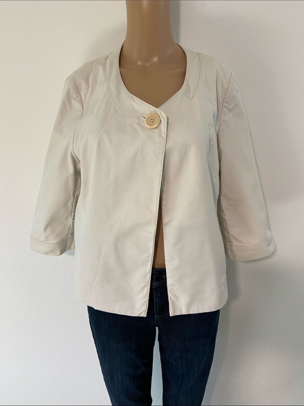 Talbots Cream Single-Button Blazer Sz 12